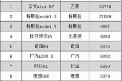 纯电动汽车排名前十名品牌